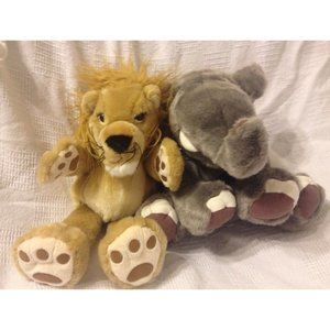 Linden Lion & Elian Elephant Soft Hand Puppets